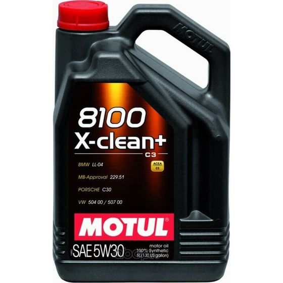 Масло моторное Motul 8100 X-clean+ 5w-30, синтетическое, 5 л