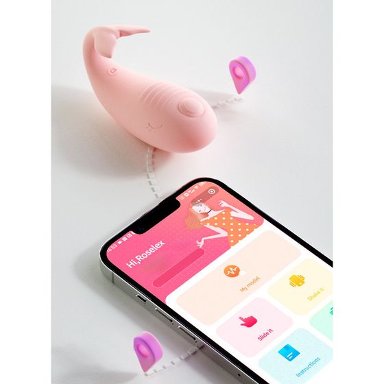 Виброяйцо с клиторальной стимуляцией, G Spot, ЗУ USB, APP управление, Soft силикон, розовый 106193