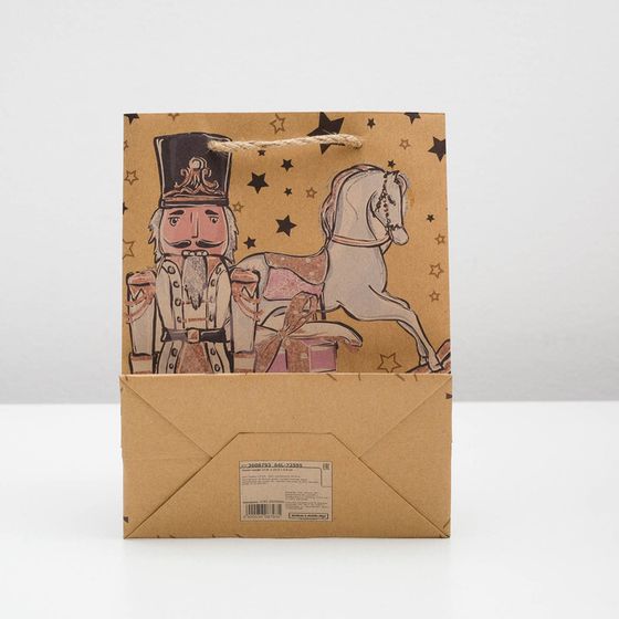 !Пакет крафт 4 штуки &quot;Щелкунчик&quot; 17,8 х 22,9 х 9,8 см