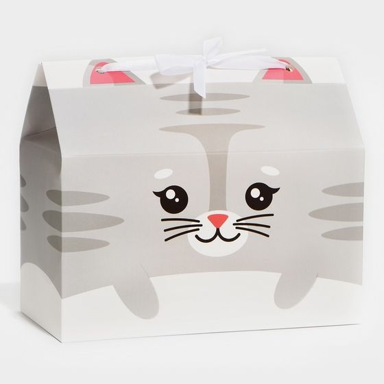 Коробка для сладостей «Котик», 10 х 18 х 14 см