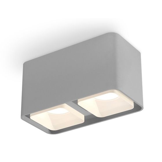 Светильник накладной с акрилом Ambrella light, XS7852010, MR16 GU5.3, GU10 LED 10 Вт, цвет серый песок, белый матовый