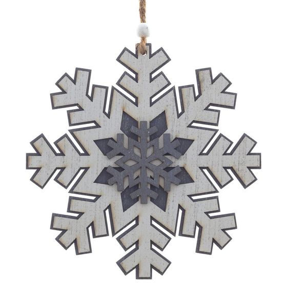 Украшение новогоднее &quot;Снежинка&quot;, L15 W0,5 H16 см, 3в.