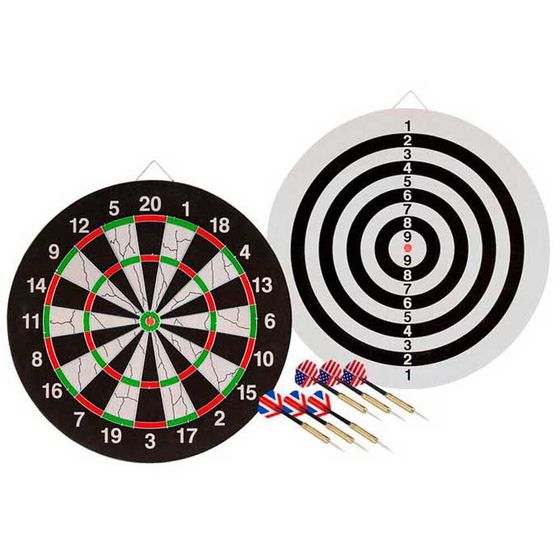 KRF Flock Dartboard With 6 Darts 45 cm