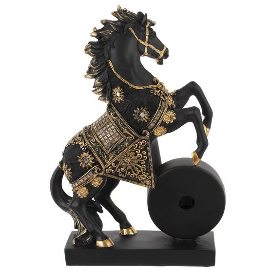 Фигурка декоративная &quot;Лошадь&quot; с часами (AAx1,н.п.), L23 W7 H33 см