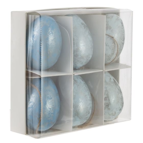 Набор из 6-ти изделий декоративных подвесных &quot;Яйцо&quot; (4*6,5), L14 W12,5 H4,5 см