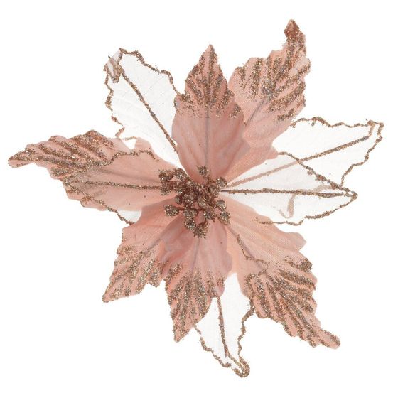 Цветок искусственный &quot;Пуансеттия&quot; (на клипсе), L24 W24 H13 см, 2в.