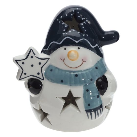 Фигурка декоративная &quot;Снеговик&quot; с подсветкой (LR44x2), L, L7,5 W6,5 H9 см