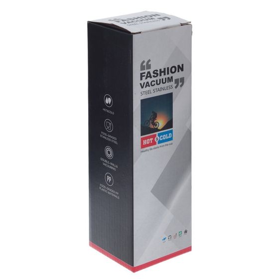 Термос, 500 мл, L8 W8 H25 см, дизайн микс