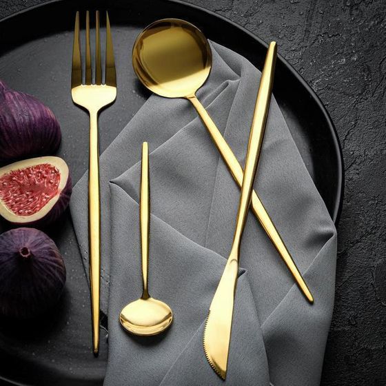 !Набор из четырёх столовых приборов «С любовью», 26,5 см