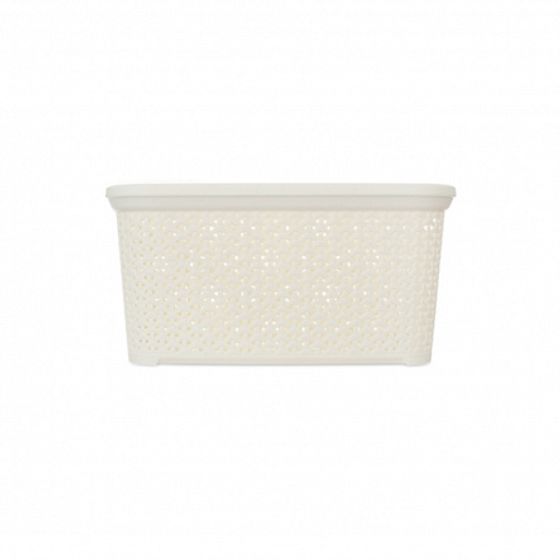 Корзина для белья RATTAN слоновая кость 35л