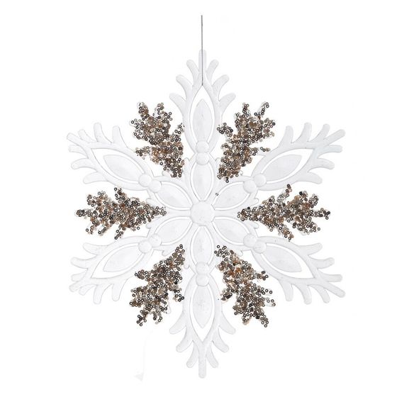 Изделие декоративное подвесное "Снежинка", L26 W0,5 H30 см, 3в.