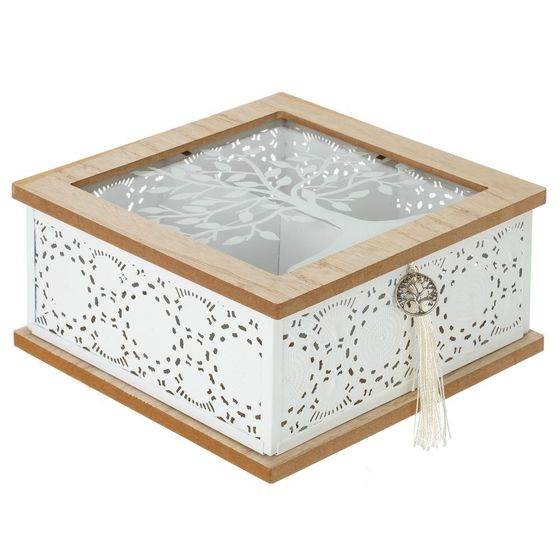 Шкатулка для чайных пакетиков, L18,5 W18,5 H9 см