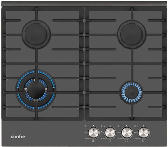 Газовая варочная панель Simfer H60H41G570 стекло серое