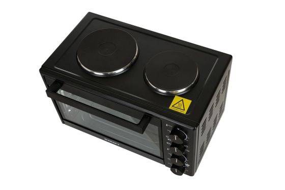Мини-печь с плитой Kraft KFC-MOHP 380 HBL  38л 1600вт черный