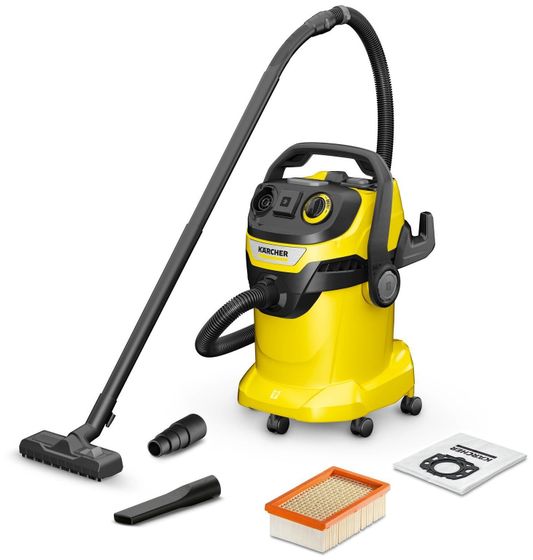 Строительный пылесос Karcher WD 5 P V-25/5/22 1100Вт сухая/влажная/выдув желтый (1.628-306.0)