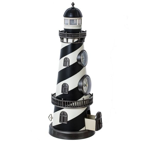 Часы настольные декоративные (музык., подсветка, 5xАА н/п), Д13,5 Ш13,5 В38 см