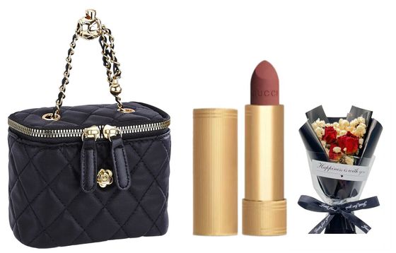 GUCCI Metallic Gold Lipstick Makeup Sets Natural Long-Lasting Complexion