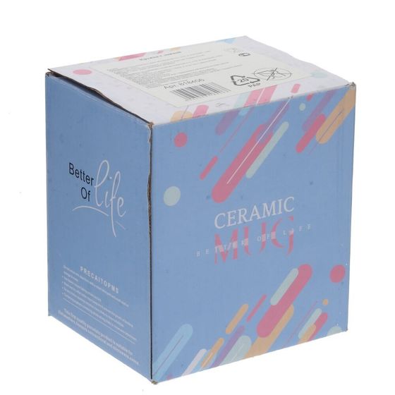 Кружка с ложкой на подставке, 290 мл, L12 W9 H7,5 см