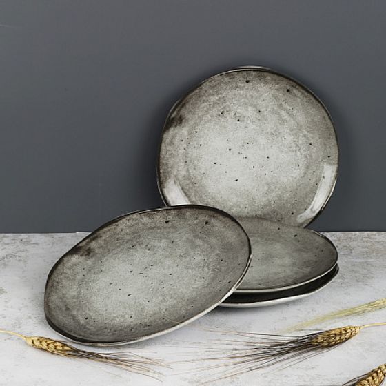 Тарелка обеденная STONE серый 26см