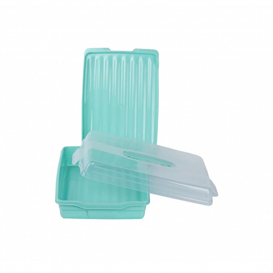 Контейнер POJEMNIKI NA CIASTO мятный прямоугольный