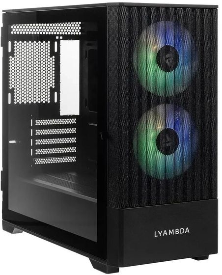Корпус Lyambda LGT-01 черный без БП Midi-Tower ATX/mATX