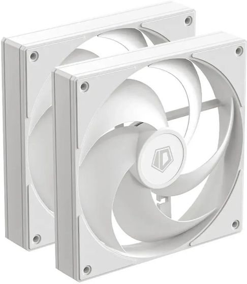 Вентилятор ID-Cooling AS-140-W DUET белый 140х140x25мм 300-1800rpm 4pin
