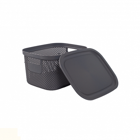 Корзинка NICKEL тёмно-серая 6л 21.7×26.7×15.2см