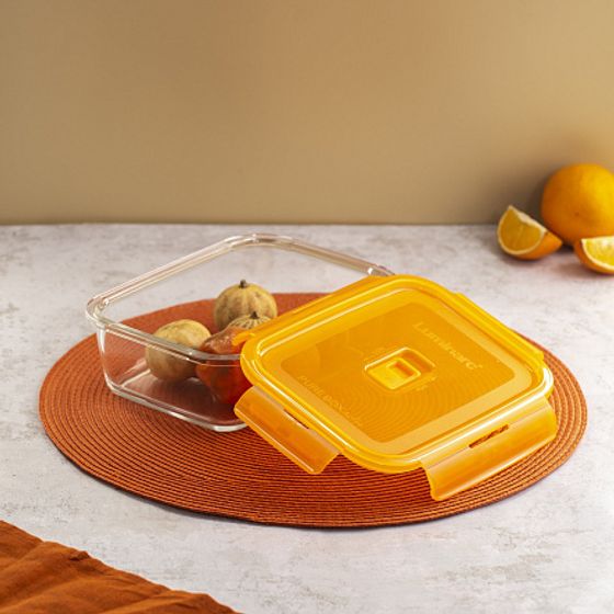 Контейнер ПЮРБОКС АКТИВ НЕОН ОРАНЖЕВЫЙ 1220мл прямоугольный