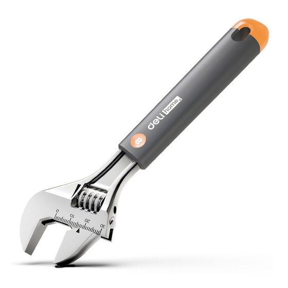 Ключ разводной &quot;Home Series Gray&quot; Deli HT1508C 200мм