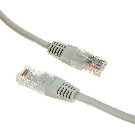 Патч-корд Gembird PP12e-5M, UTP 5е кат., RJ-45(m)-RJ-45(m), 5 м, серый