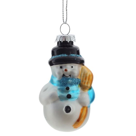 Украшение новогоднее &quot;Снеговик&quot;, L5 W4 H9,5 см, 3в.