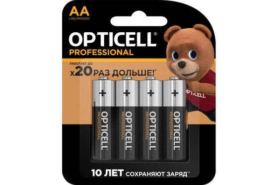 Батарея Opticell Professional LR6 (AA) блистер (4шт)