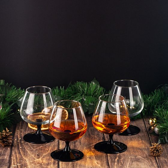 Набор фужеров (бокалов) для коньяка ДОМИНО 4шт 410мл