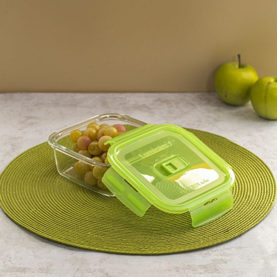 Контейнер ПЮРБОКС АКТИВ НЕОН ЗЕЛЕНЫЙ 760мл квадратный