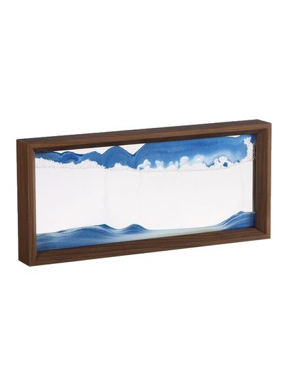 Песочные часы-картина, 17×37 см, антистресс, песок синий