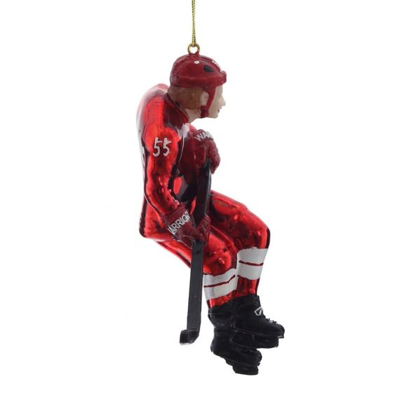 Украшение новогоднее "Хоккеист", L11,5 W4,5 H13 см, 2в.