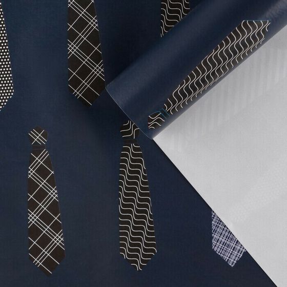 !09 Бумага (набор 4 листа) упаковочная глянцевая «Галстук» 70 × 100 см.