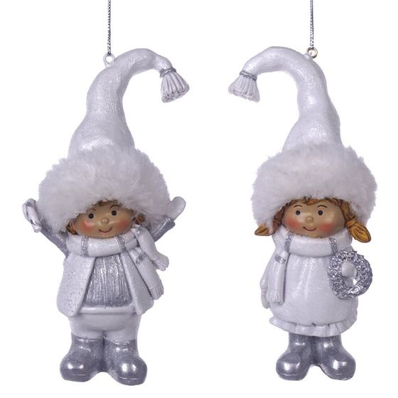 Фигурка декоративная подвесная "Дети",  L6 W5 H13 см, 2в.