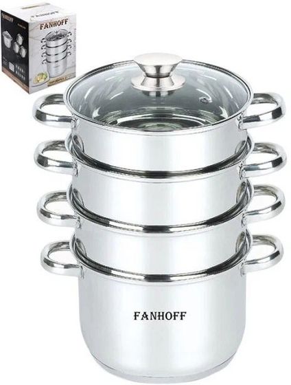 Пароварка Fanhoff FH-600-24/4 5.5л серебристый