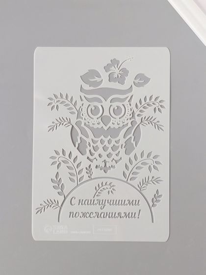 Трафарет пластик А5 &quot;Филин&quot; 14,8х21 см