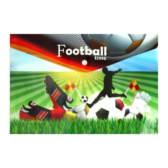 !Папка-конверт на кнопке - 4 штуки, А4, 160 мкм, МИКС