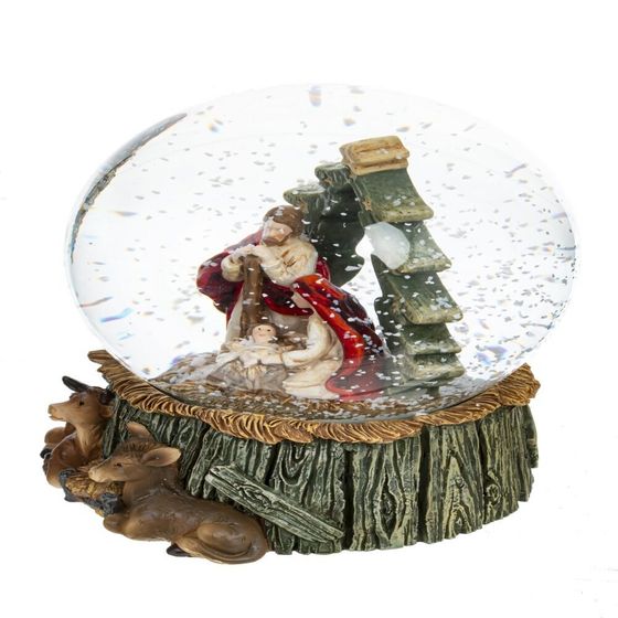 Фигурка декор в стекл шаре &quot;Рождество&quot;, D 10 см, L10 W10 H12,5 см, 2в.(цена за один вид)