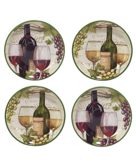 Meadow Brook Vineyard Set of 4 Soup/Pasta Bowl 9&quot;