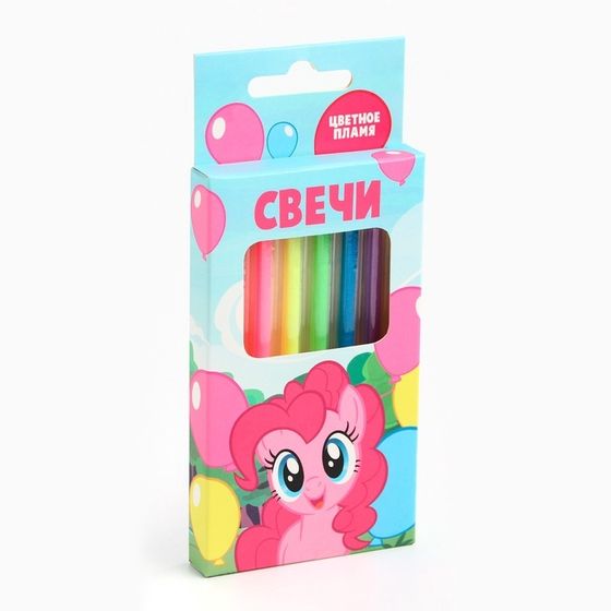 Набор свечей в торт 6 штук, с цветным пламенем, My Little Pony