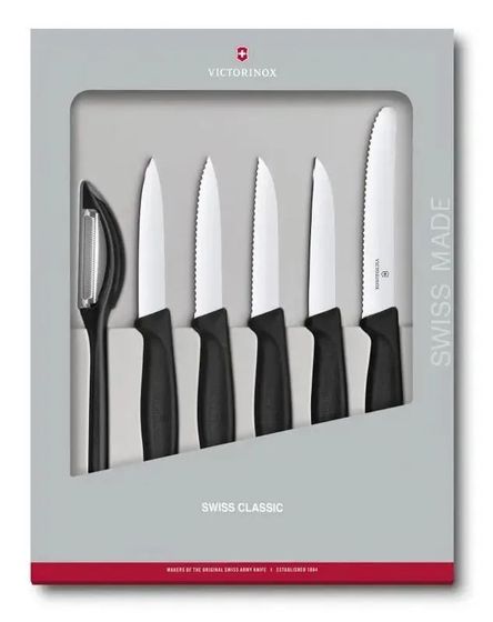 Набор ножей Victorinox Swiss Classic Paring (6.7113.6G) 6предм. Черный
