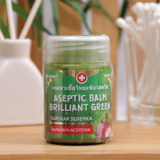 Бальзам-асептик «Тайская зелёнка» Binturong Aseptic Balm Brilliant Green, заживляющий, от ран и бактерий, 50 г