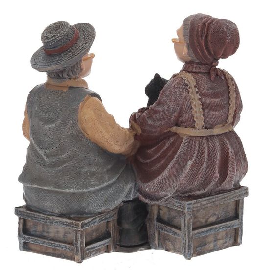 Фигурка декоративная &quot;Бабушка с дедушкой&quot;, Д11,5 Ш9,5 В12 см, 2в.