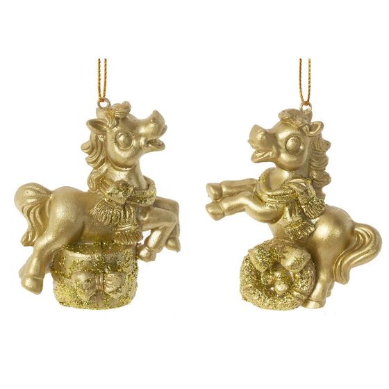 Фигурка декоративная подвесная &quot;Лошадка&quot;, L6,5 W3,5 H7 см, 2в.