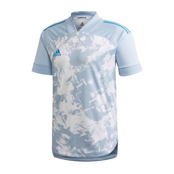 Мужская футболка спортивная голубая белая с принтом T-Shirt adidas Condivo 20 Jersey M FI4221