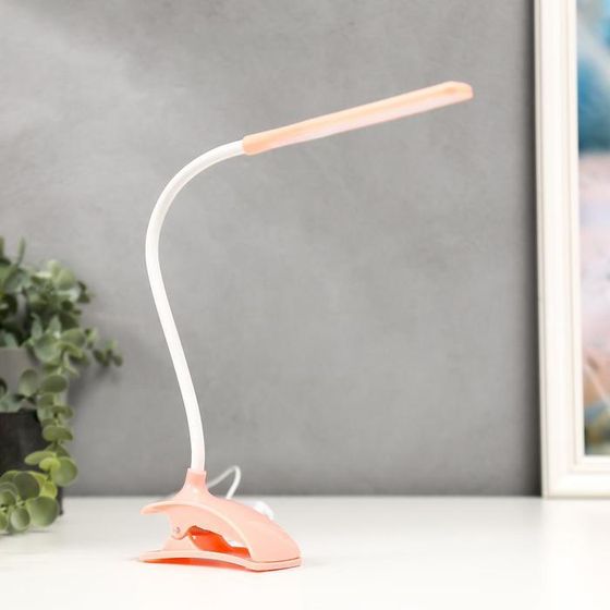 Лампа на прищепке «3мейка» 1 Вт 14 LED USB розовый 9×3.5×42 см RISALUX